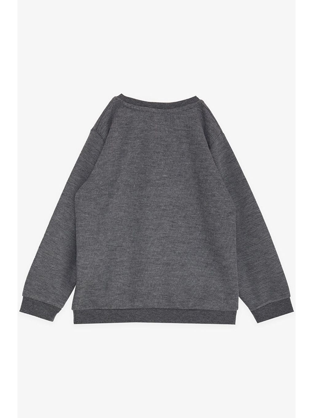 Erkek Çocuk Sweatshirt Basic Koyu Gri Melanj (2-5 Yaş)-1