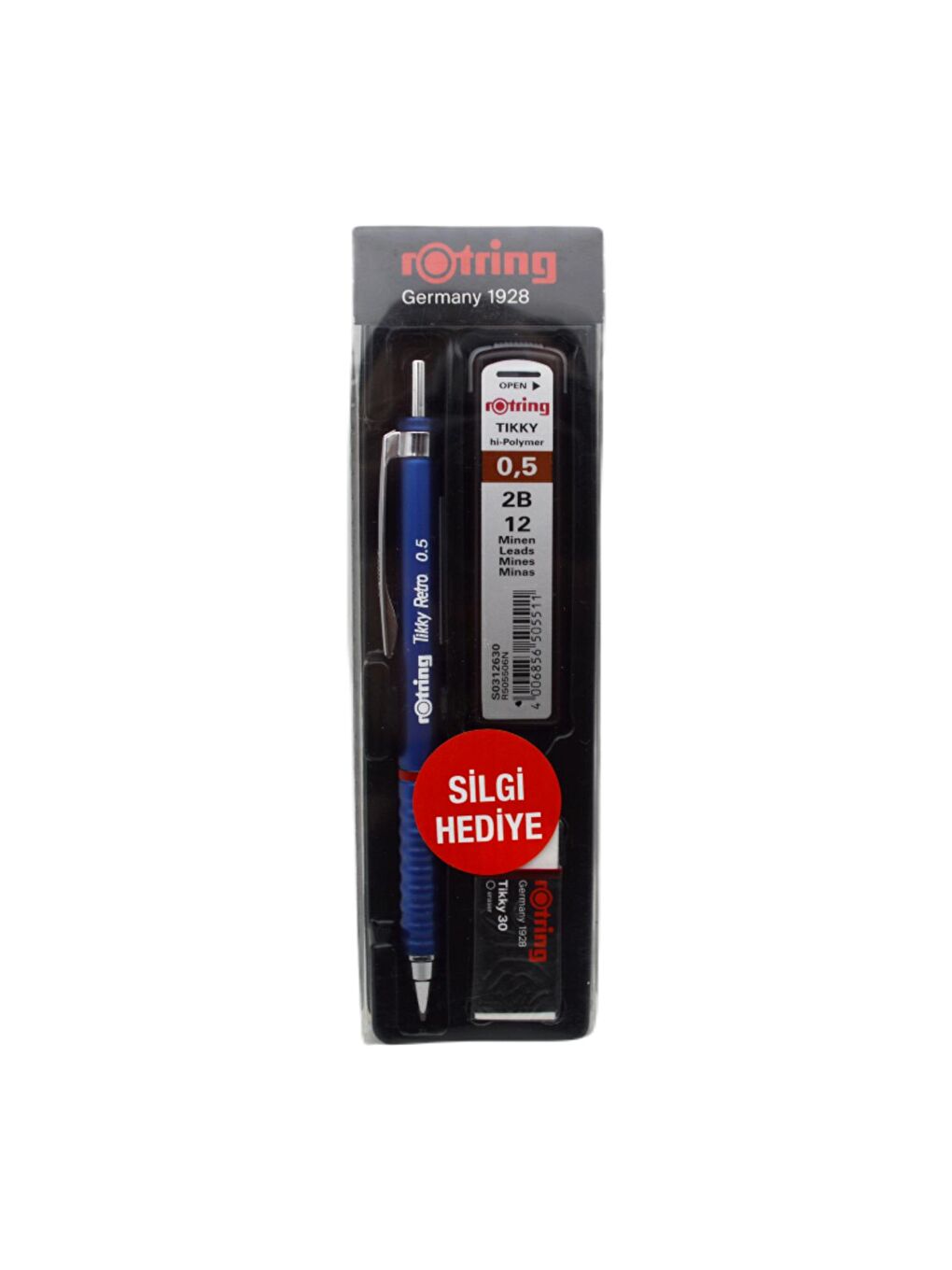 Rotring Retro Versatil Uçlu Kalem Uç-Silgi 3 lü Okul Seti 0.5