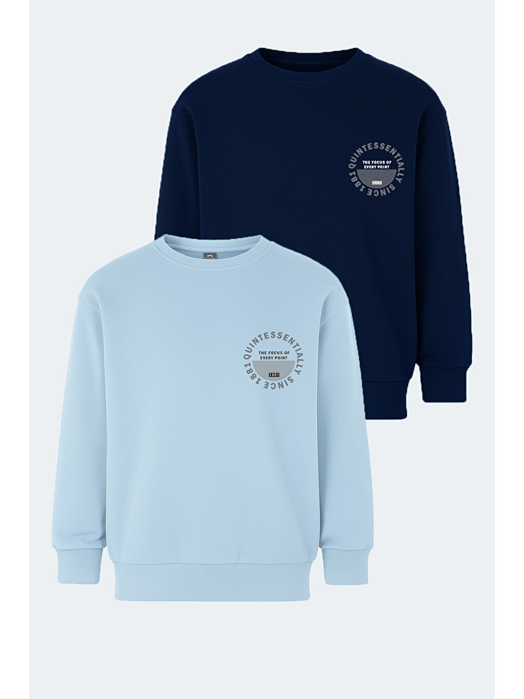 LONE 2 li Set Unisex Çocuk Lacivert - Mavi Sweatshırt