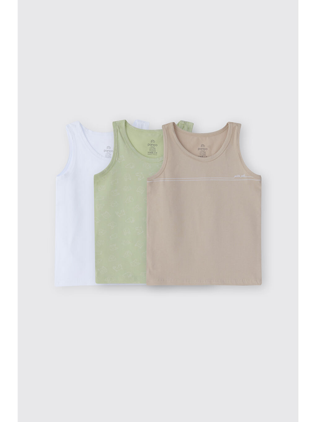 Karışık Erkek Çocuk 3'lü Atlet Seti