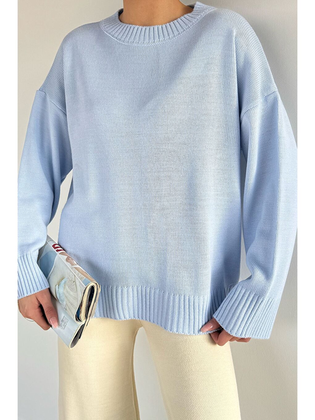 Mavi Kadın Bisiklet Yaka Triko Kazak