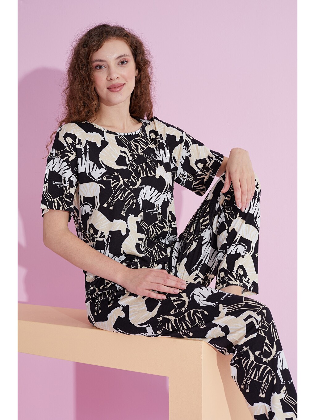 Karışık Elastanlı Örme Pijama Takım