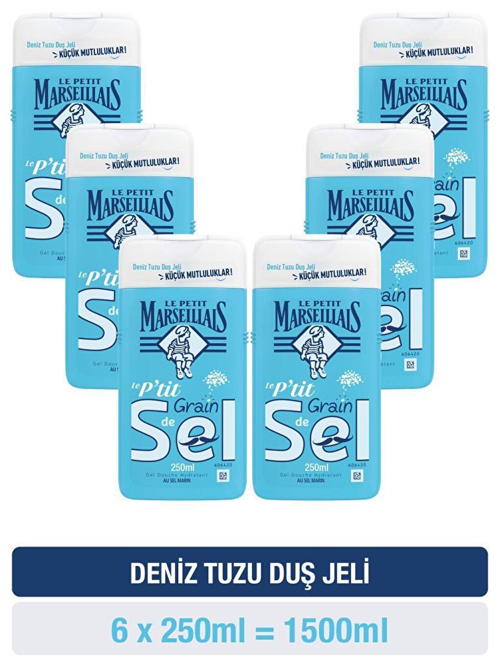 Le Petit Marseillais Renksiz Bonheur Deniz Tuzu Duş Jeli 250 ml x6