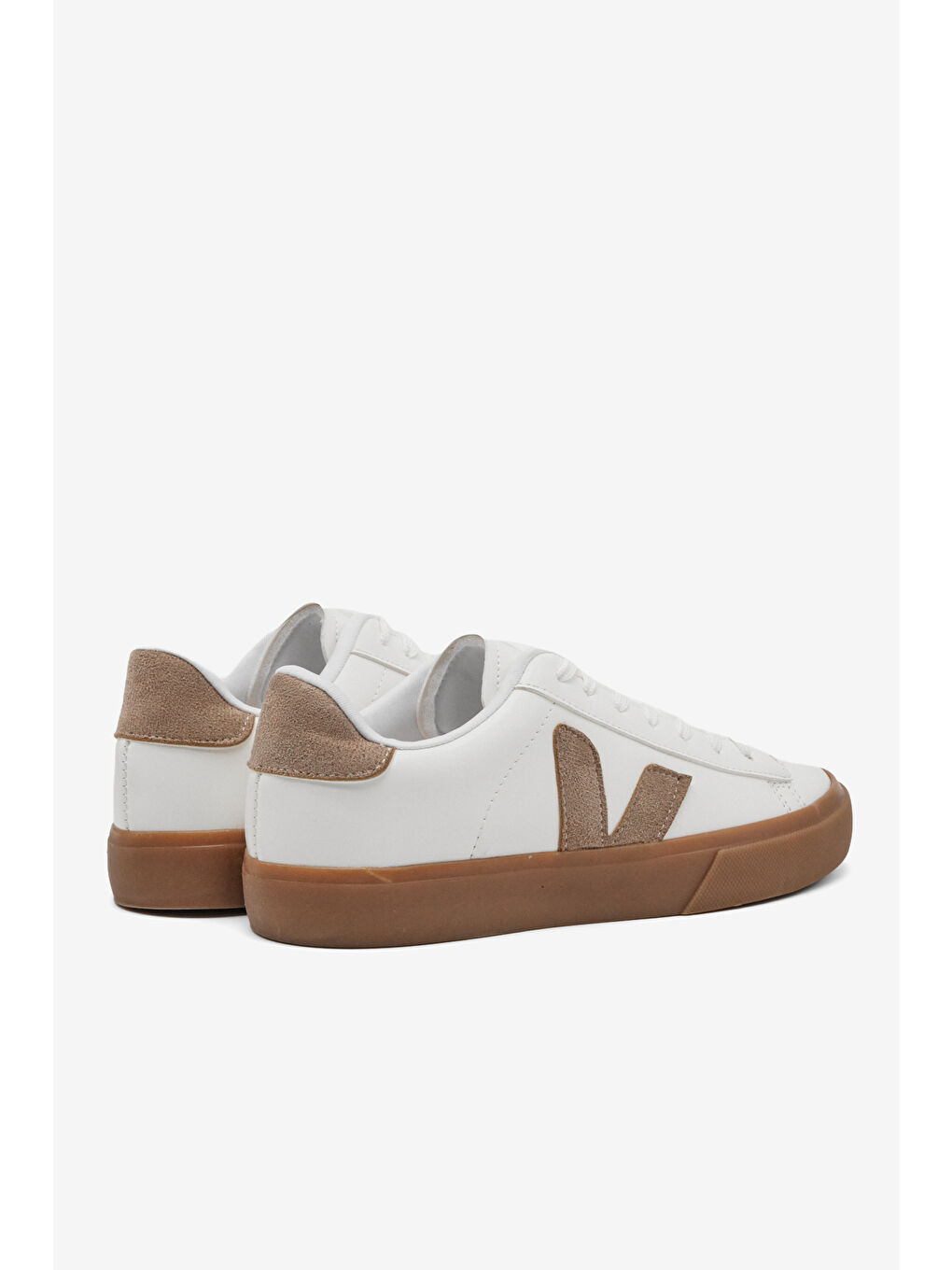 Kadın Beyaz Bej Kauçuk Taban Rahat Bağcıklı Sneaker-2