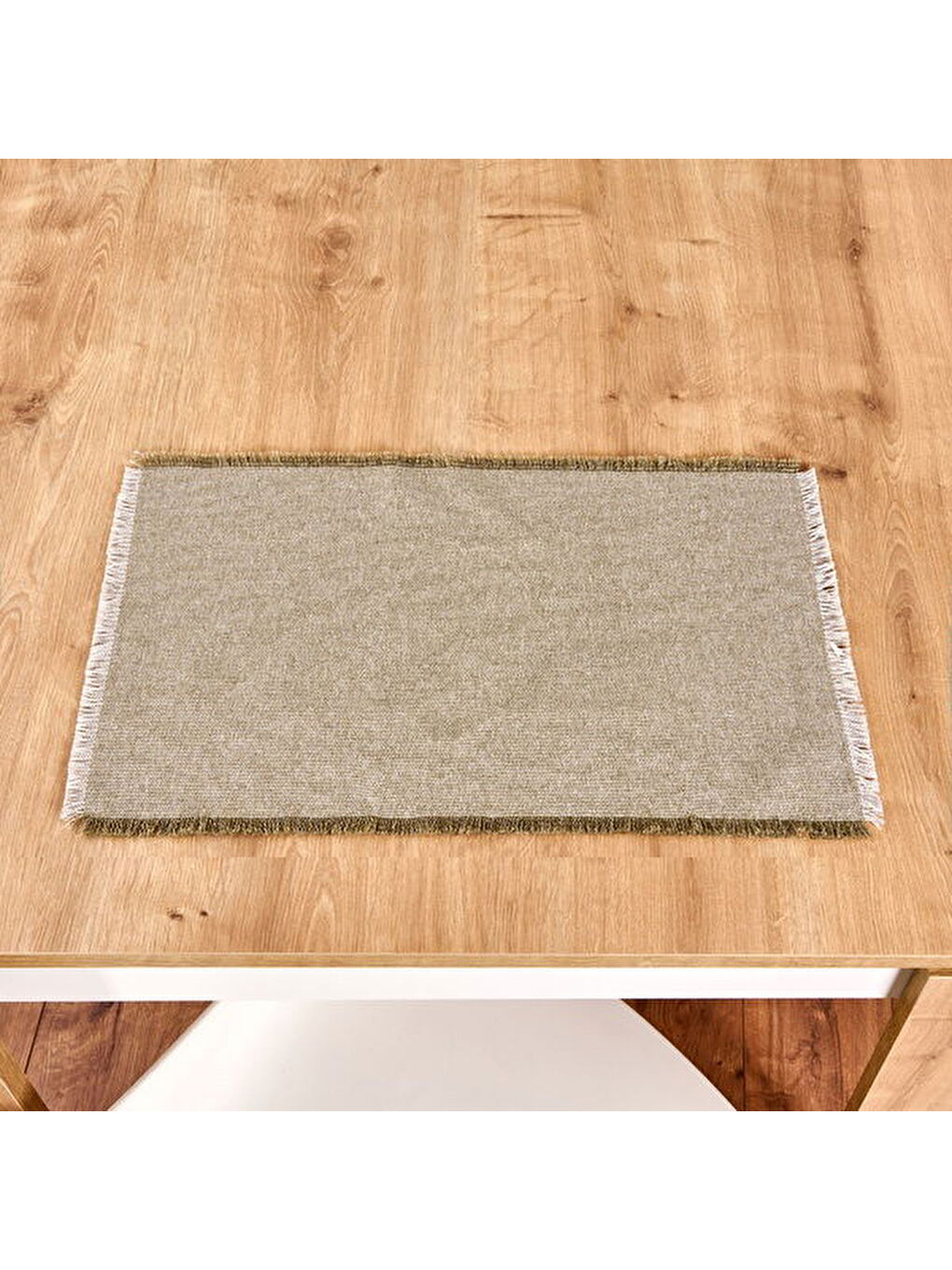Kahverengi Soft Plaid 2'li Amerikan Servis - Yeşil - 30x50 cm-3