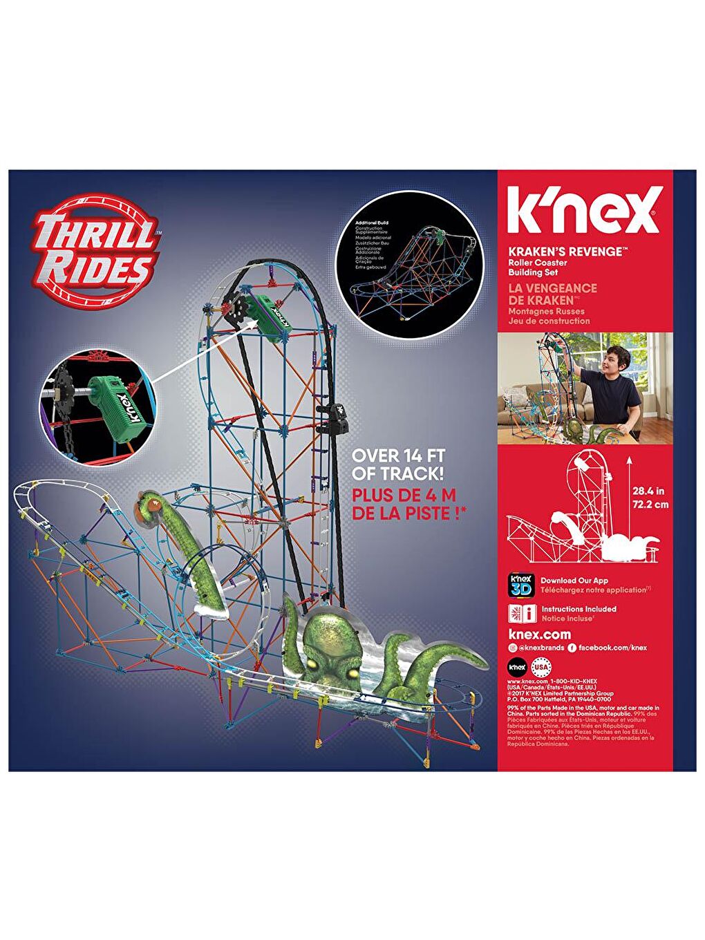 KNex Karışık K'Nex Krakens Revenge Roller Coaster (Motorlu) Hız Treni - 5