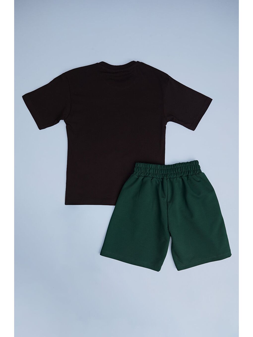 Siyah %100 Pamuk Sayı Ve Yazı Baskılı Erkek Çocuk Takım-1