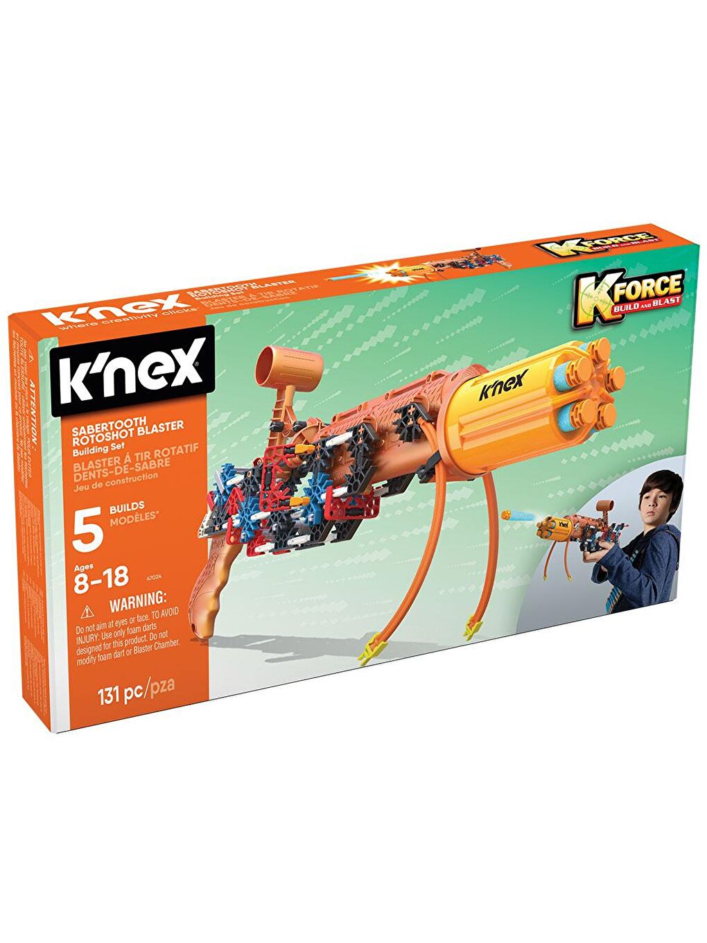 KNex Karışık K'Nex K-Force Sabertooth Rotoshot Blaster Building Set 47024 - 5