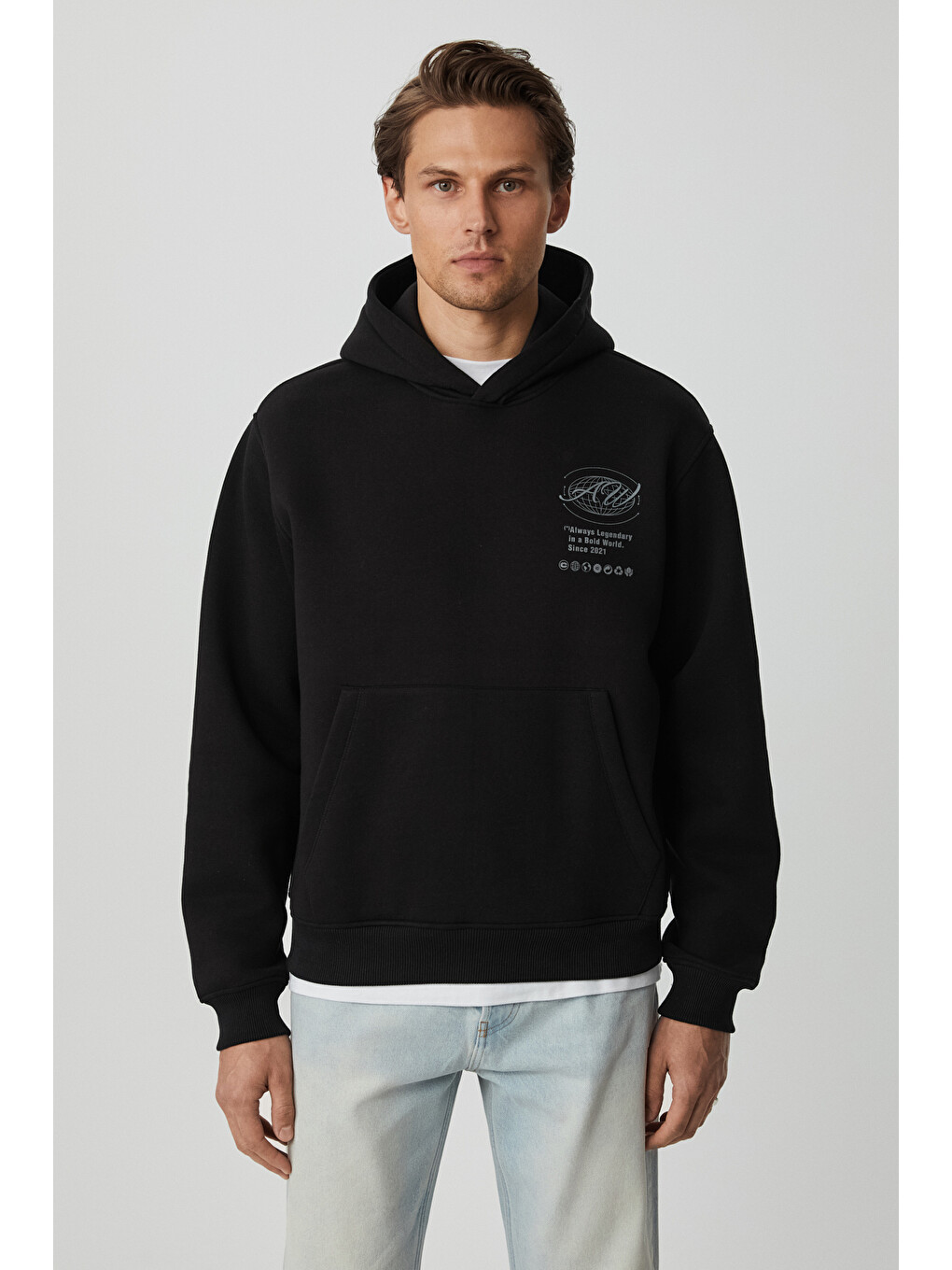 Legandary Erkek Yumuşacık Siyah Sweatshirt-2