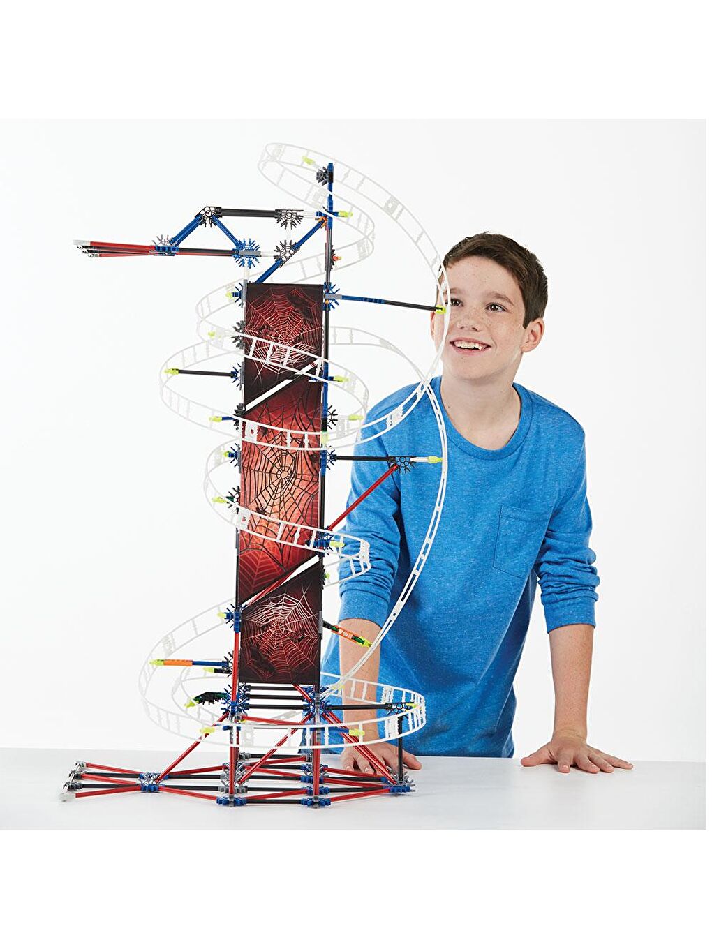 KNex Karışık K'Nex Web Weaver Roller Coaster Set (Motorlu) Hız Treni - 1