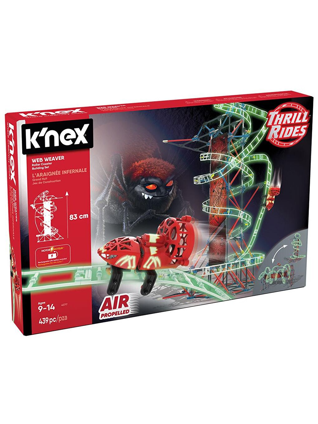 KNex Karışık K'Nex Web Weaver Roller Coaster Set (Motorlu) Hız Treni - 4