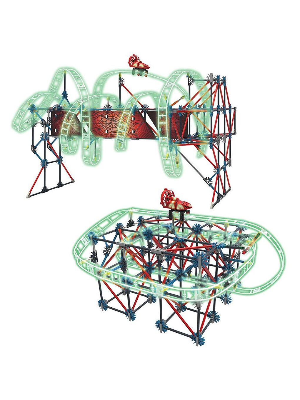 KNex Karışık K'Nex Web Weaver Roller Coaster Set (Motorlu) Hız Treni - 5