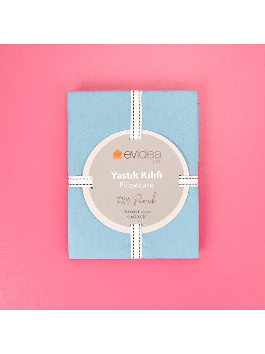Soft 2'li Yastık Kılıfı - Mavi - 50x70 cm-1