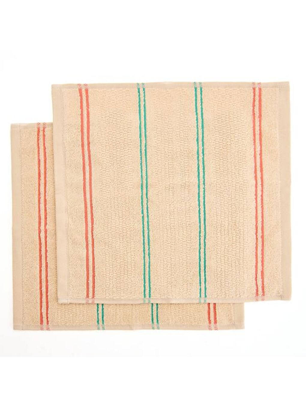 Evidea Soft Linea 2'li Havlu Seti - Bej - 30x30 cm