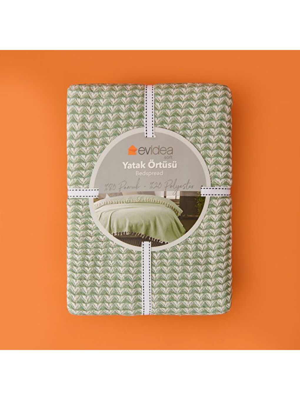 Soft Punto Çift Kişilik Yatak Örtüsü - Yeşil - 200x230 cm-1