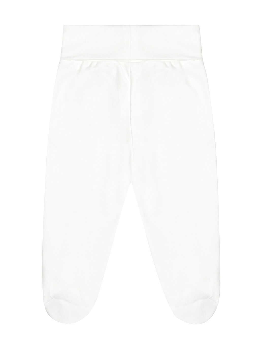 Unisex Kaz Desenli 2'li Patikli Alt Yenidoğan-9 Ay Ekru-6