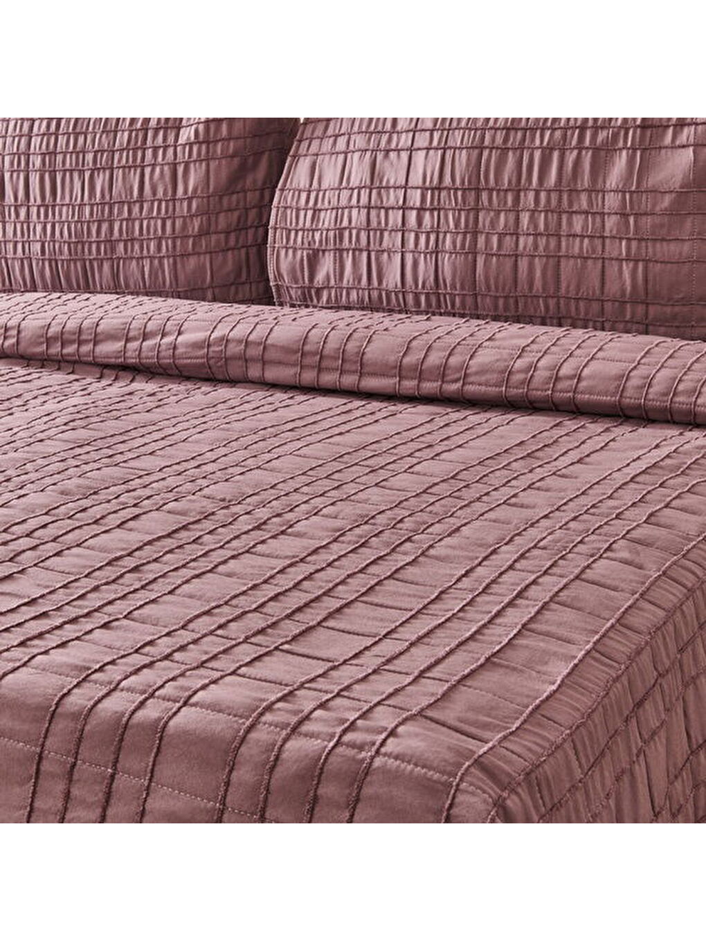 Soft Elit Çift Kişilik Yatak Örtüsü Seti - Mürdüm - 200x230 cm-2