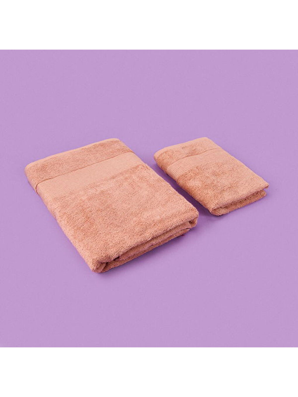 Evidea Soft Ella 2'li Hamam Seti - Pembe - 50x70 cm + 70x140 cm - 1
