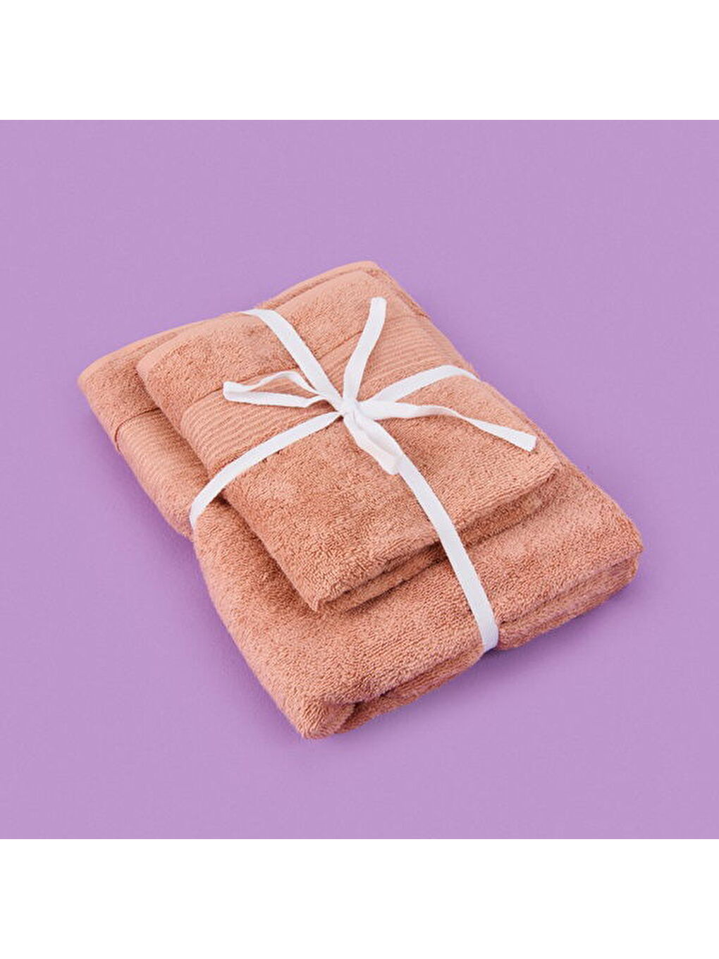 Evidea Soft Ella 2'li Hamam Seti - Pembe - 50x70 cm + 70x140 cm - 3