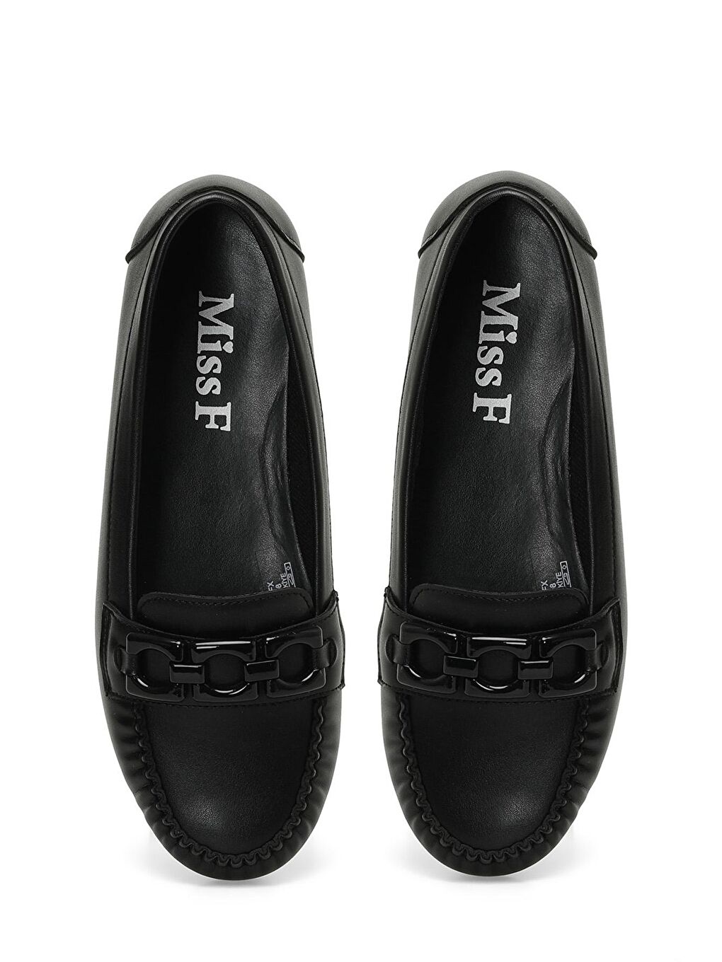 DS23007 4FX Siyah Kadın Loafer-3