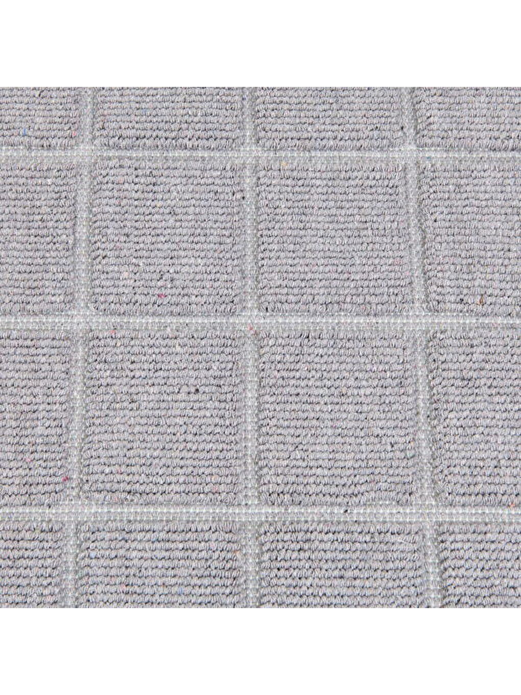 Soft Kare Desen 2'li Banyo Paspası - Gri - 60x100 cm + 50x60 cm-3