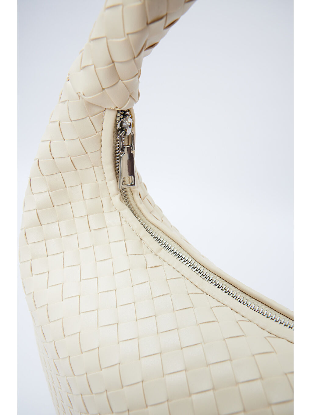 Frances Örgü Büyük Çanta Bej-1