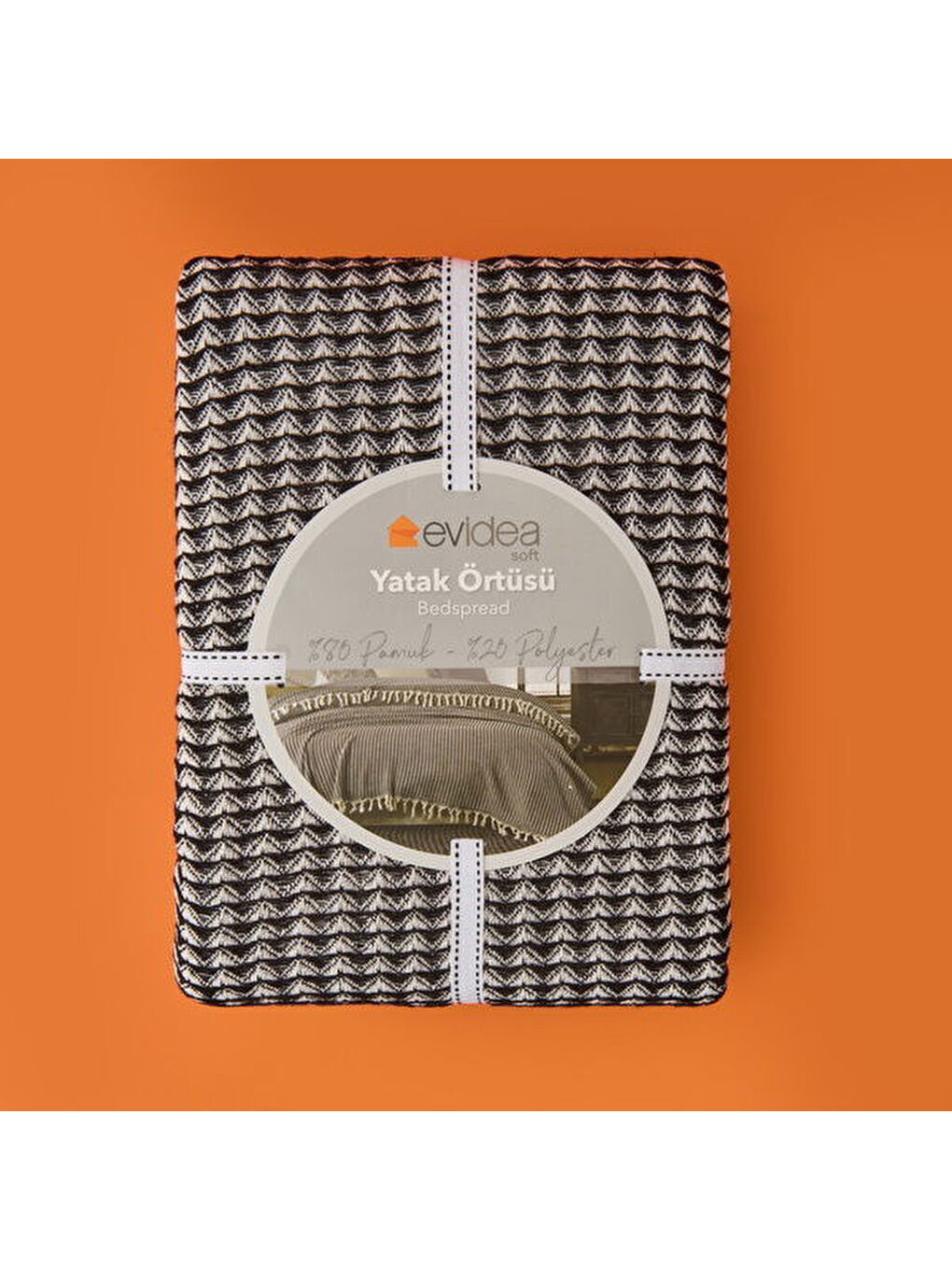 Soft Punto Çift Kişilik Yatak Örtüsü - Siyah - 200x230 cm-1