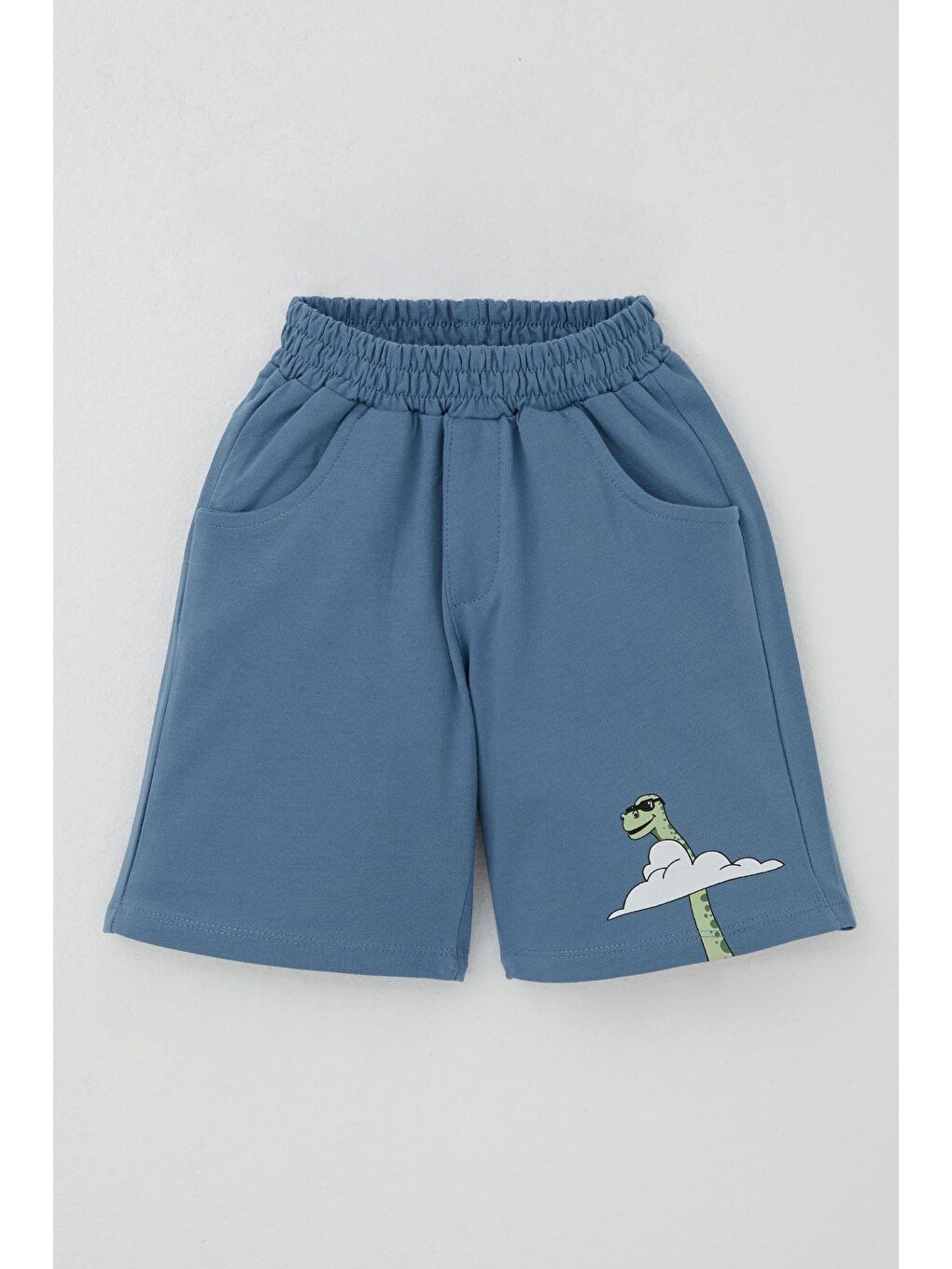 Erkek Çocuk Şortlu Takım Maceracı Dinozor Baskılı Bej (2-3 Yaş)-2