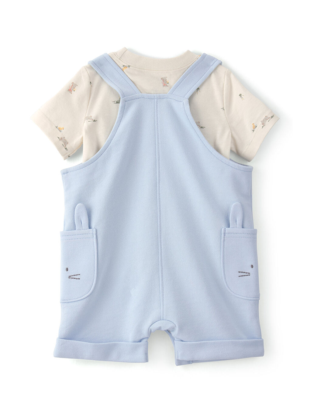 Erkek Bebek Salopet Set 3 Ay-24 Ay Mavi-1