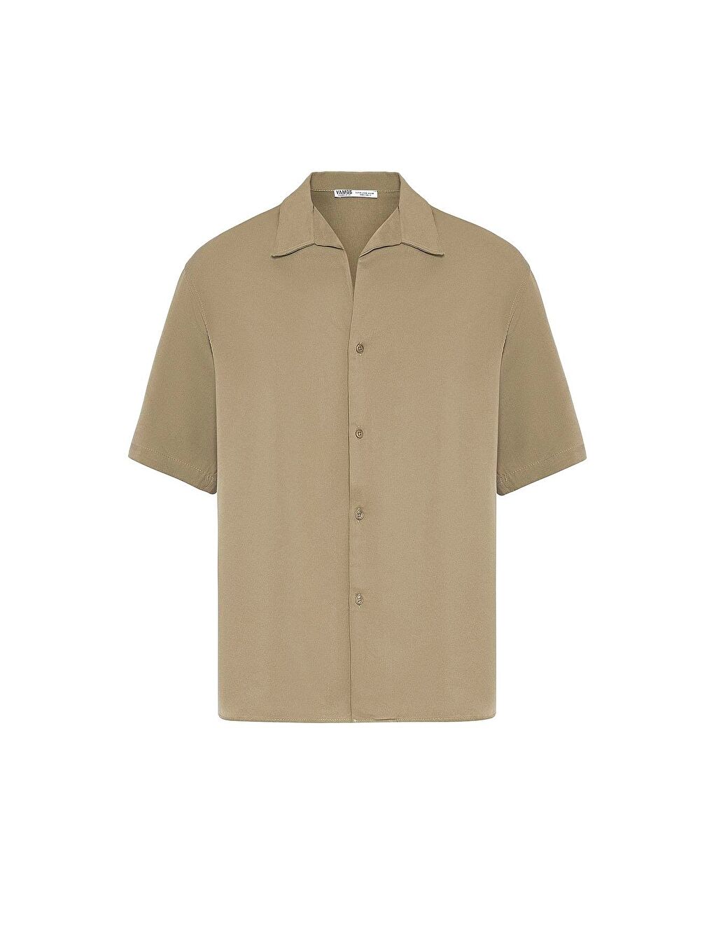 Oversize Lyocell Kumaş Gömlek Haki-1