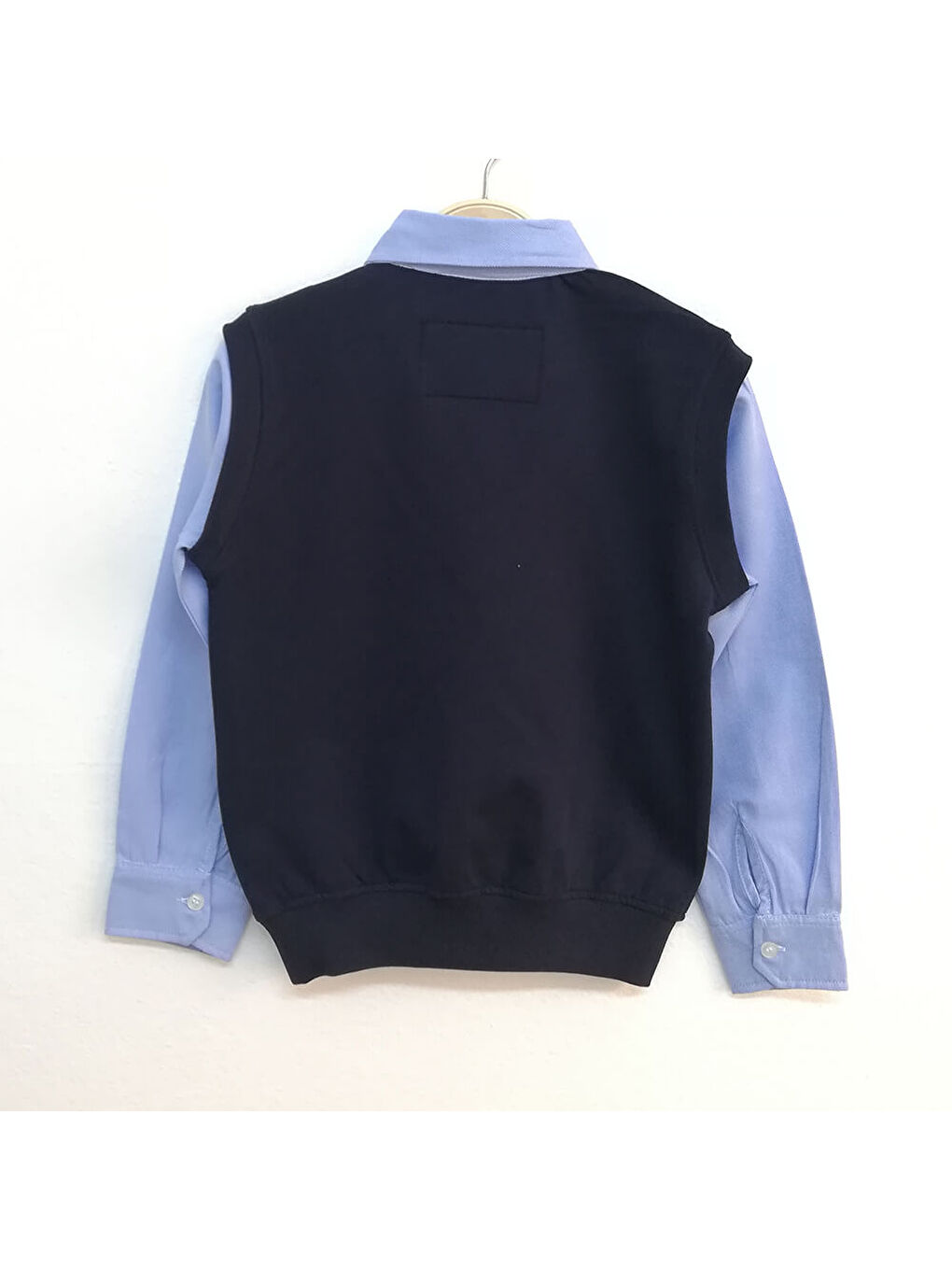 Mavi Erkek Çocuk Gömlek Yaka Okul Sweatshirt-1