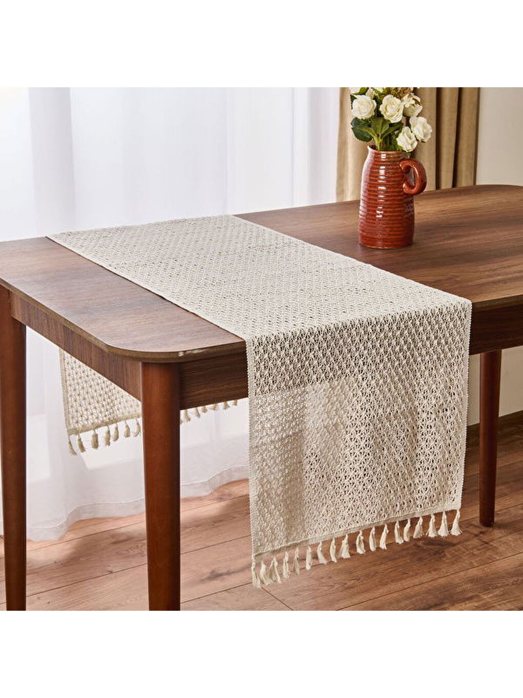 Evidea Soft Santa Runner - Beyaz - 35x145 cm