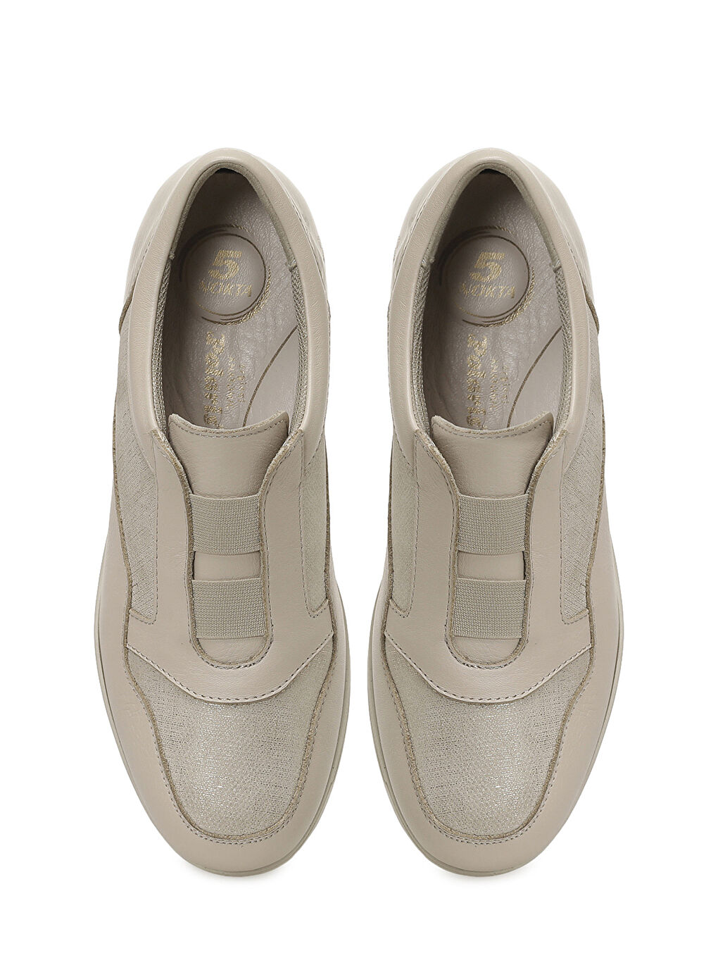 105623.Z6FX Bej Kadın Dolgu Sneaker Ayakkabı-3