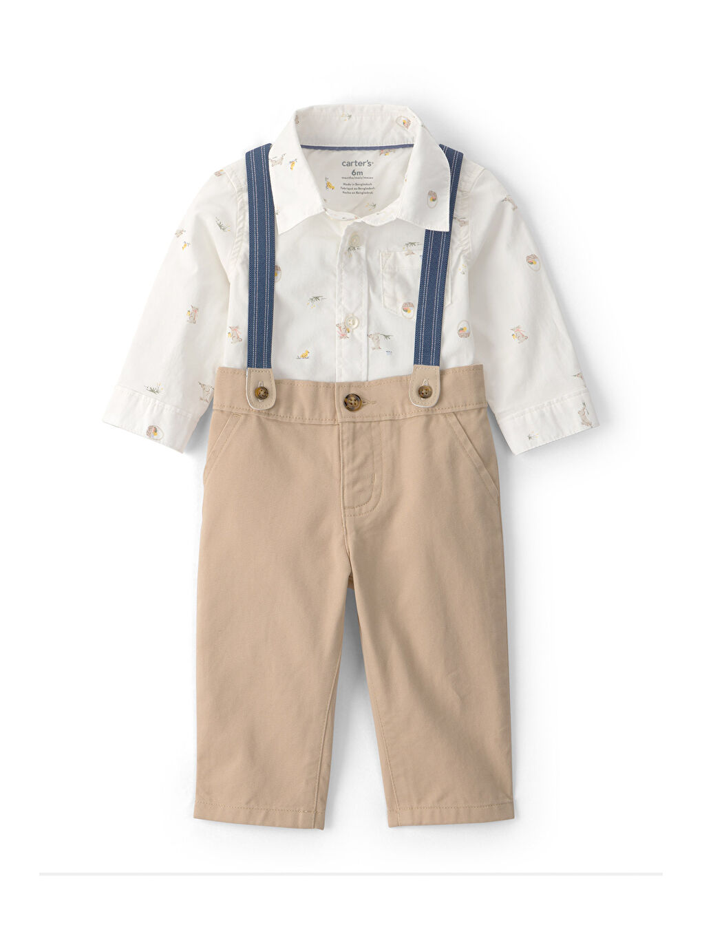 Erkek Bebek Body Pantolon Set 3 Ay-24 Ay Bej