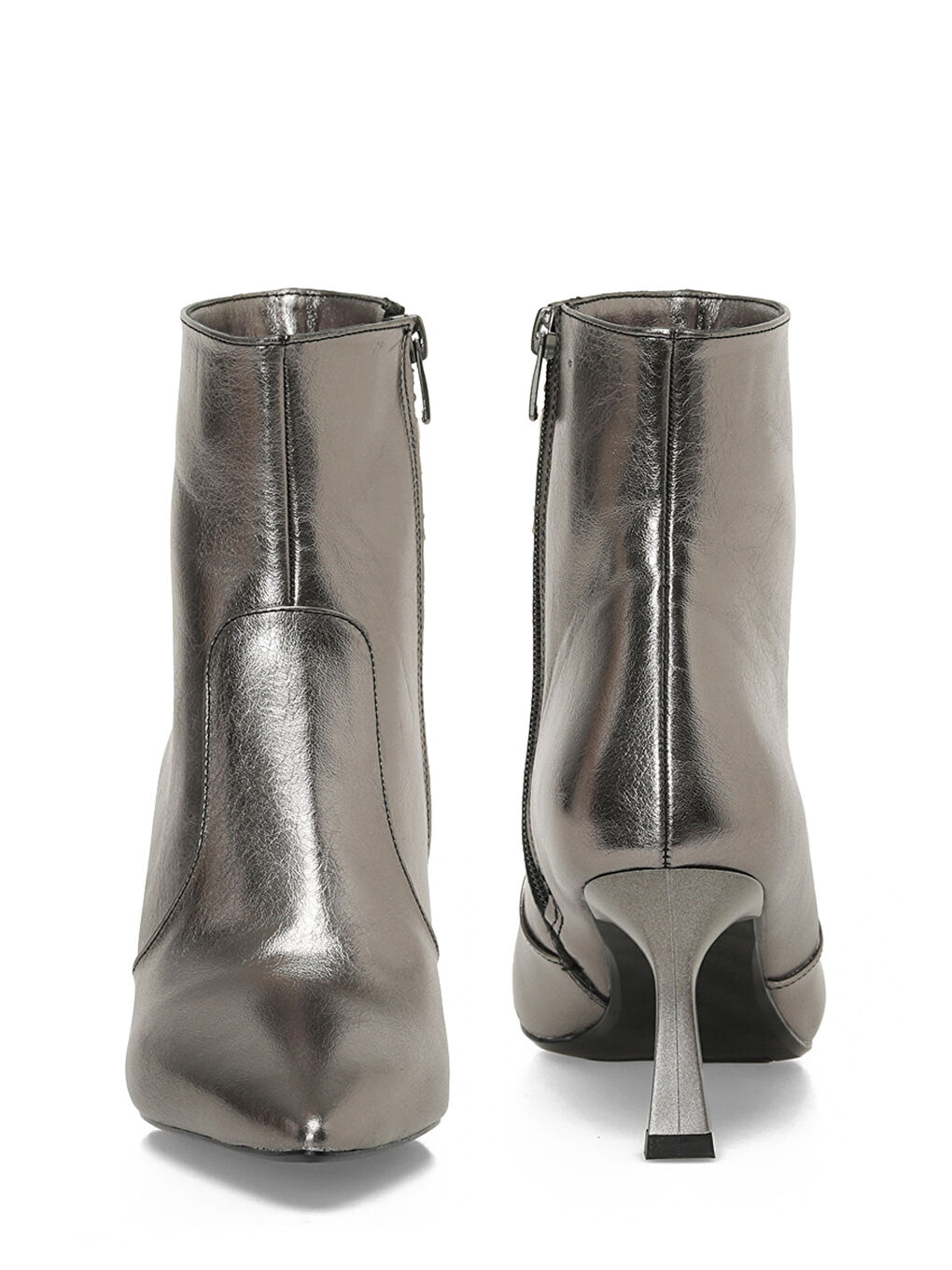 Sarı 23K-151 4PR Bronz Kadın Topuklu Bot-4