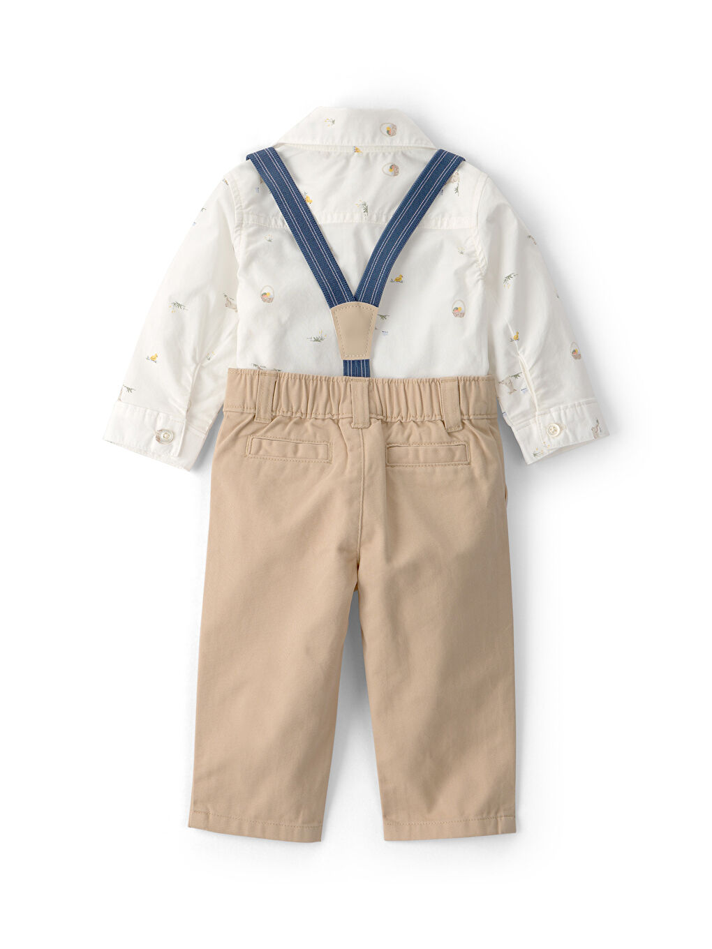 Erkek Bebek Body Pantolon Set 3 Ay-24 Ay Bej-1
