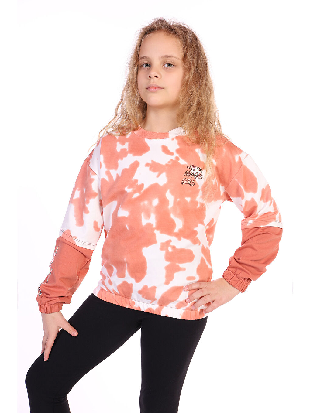 Toontoykids Kahverengi Kız Çocuk Magic Girl Nakışlı Sweatshirt