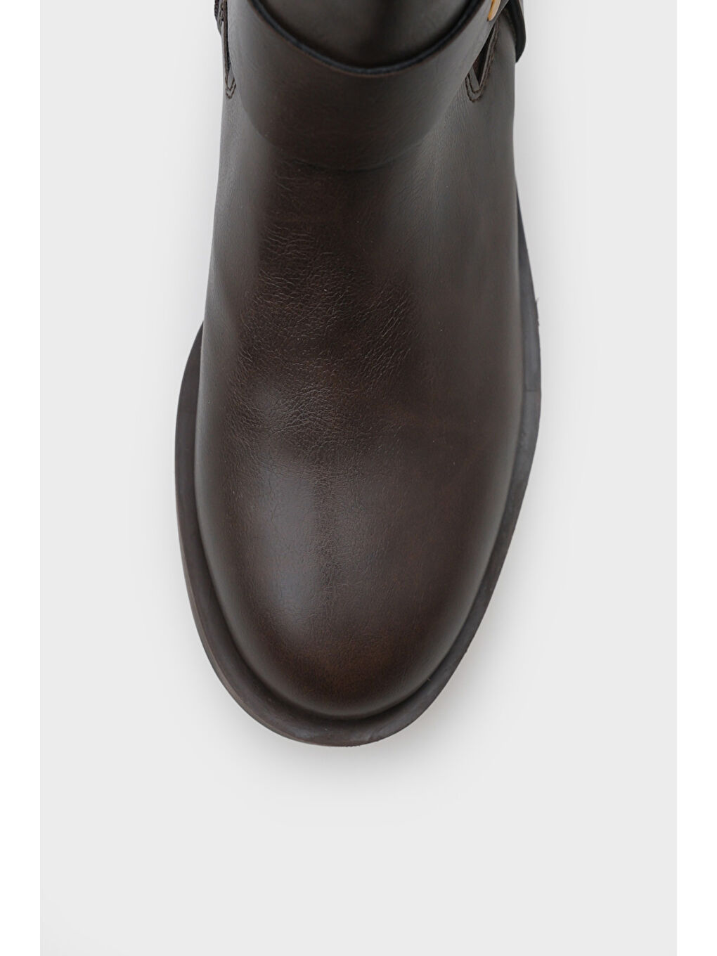 Kahverengi Lianne Metal Aksesuarlı Lastikli Motorcu Bot-2