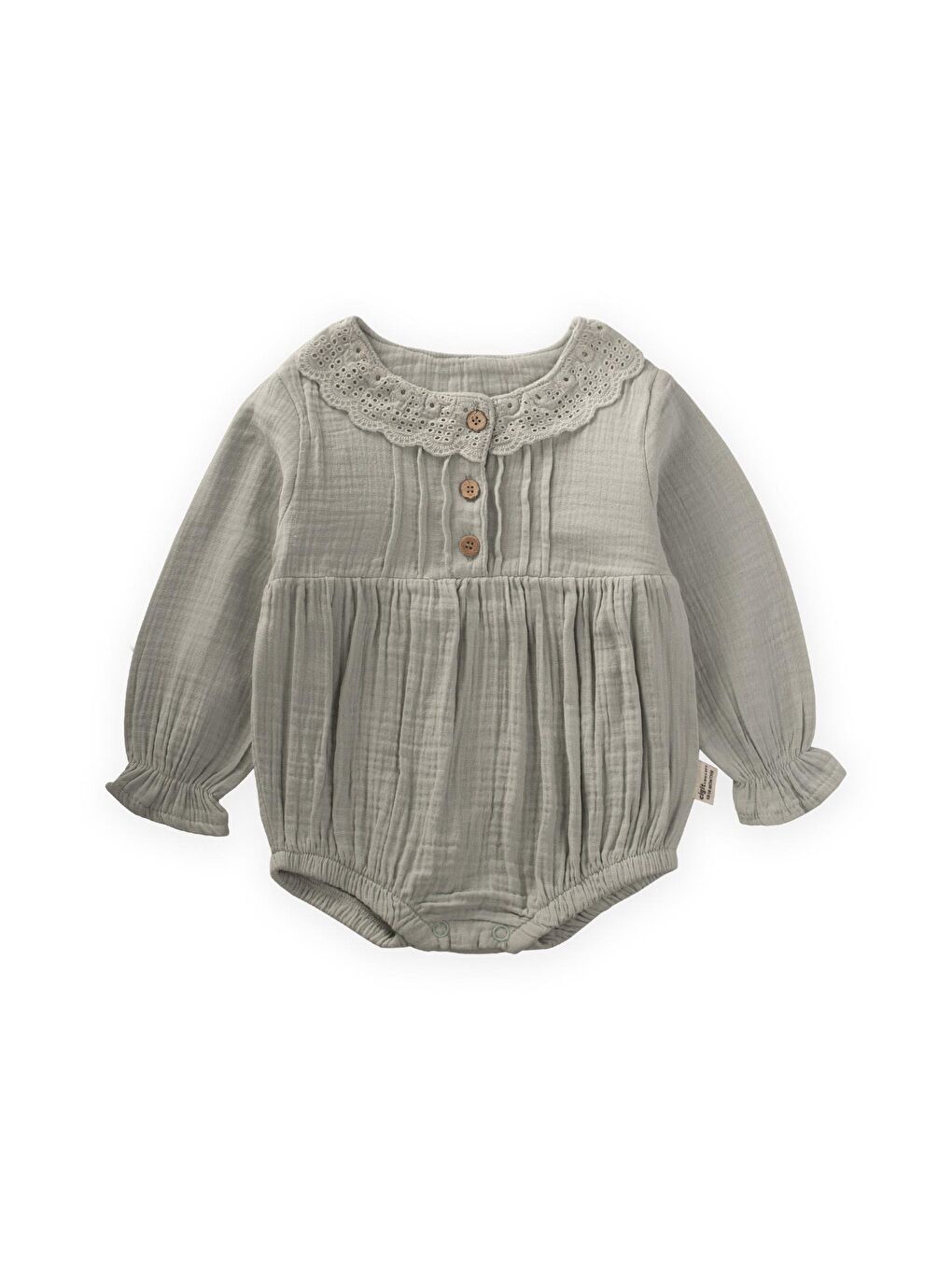 Turkuaz Kız Çocuk Müslin Çıtçıtlı Body