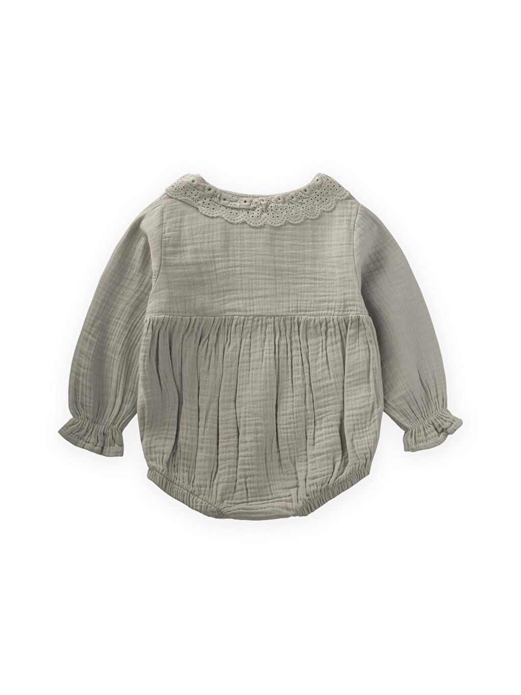 Turkuaz Kız Çocuk Müslin Çıtçıtlı Body-1