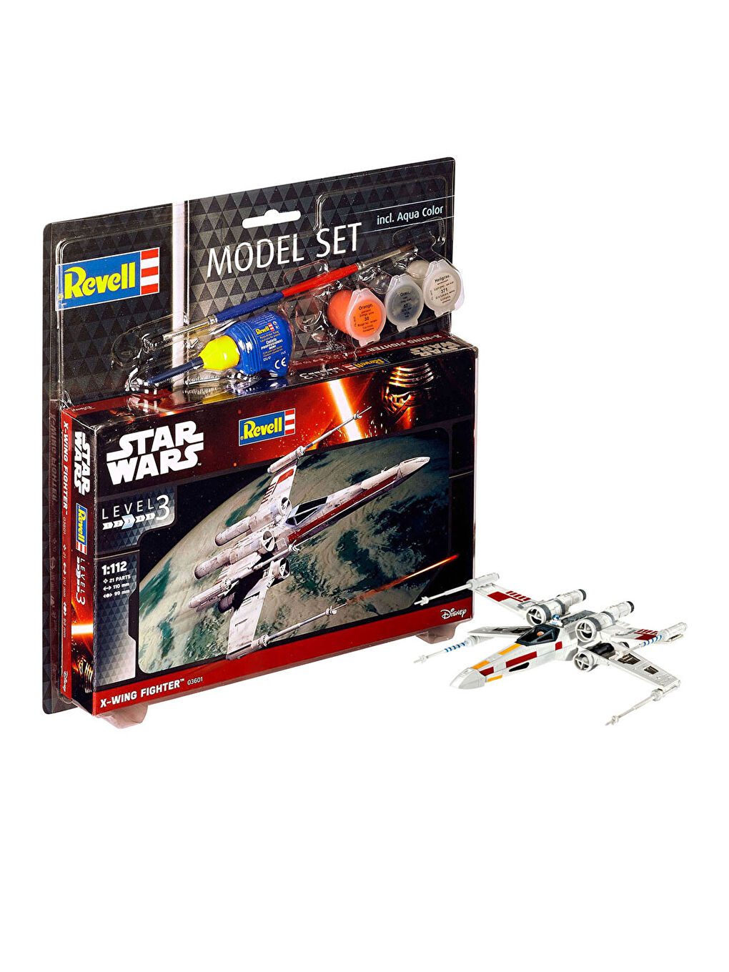 Revell Renksiz Maket 1:112 Model Set Star Wars X-Wing Fighter 63601