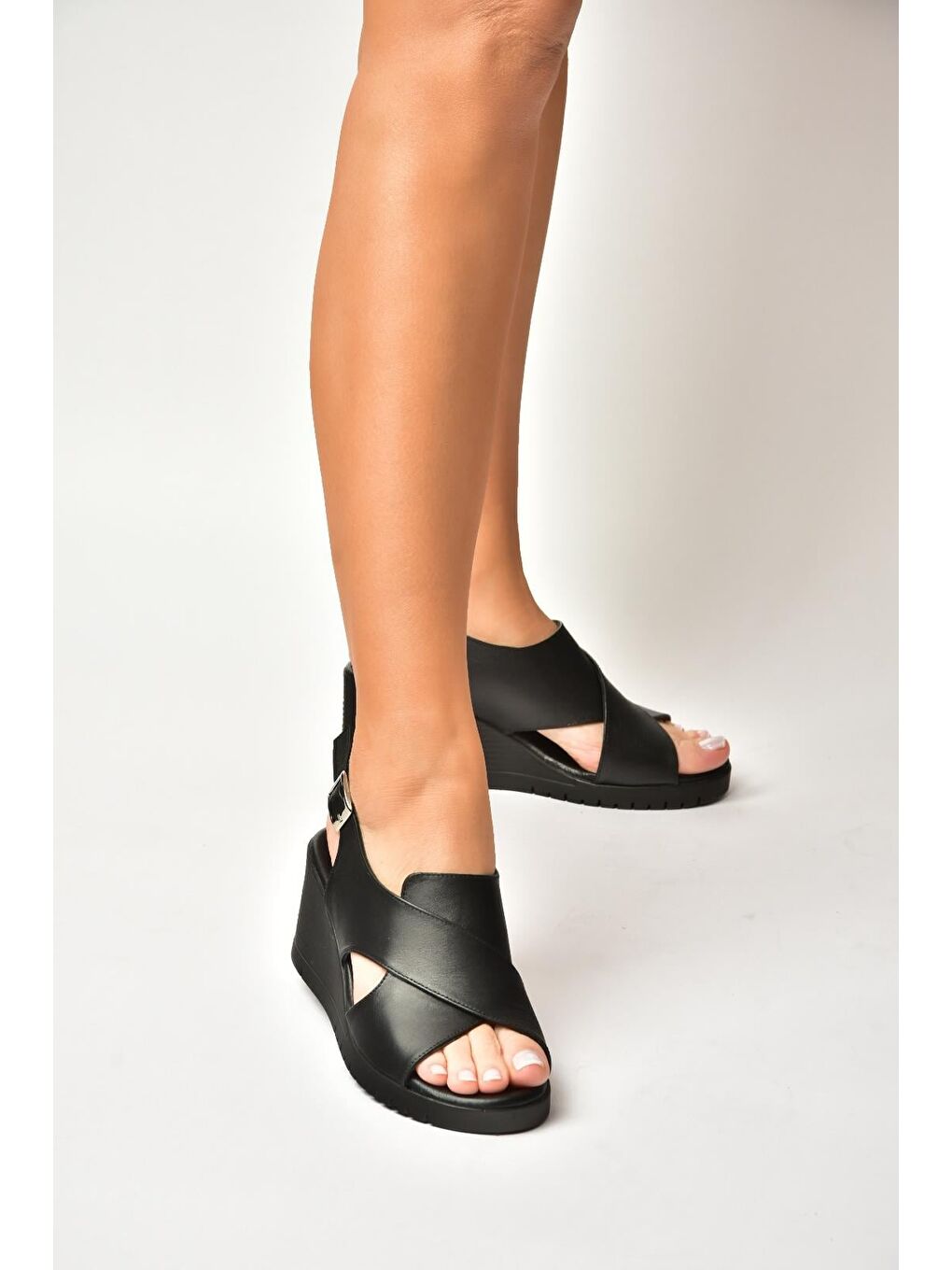 Siyah Kadın Sandalet Y555340503-2