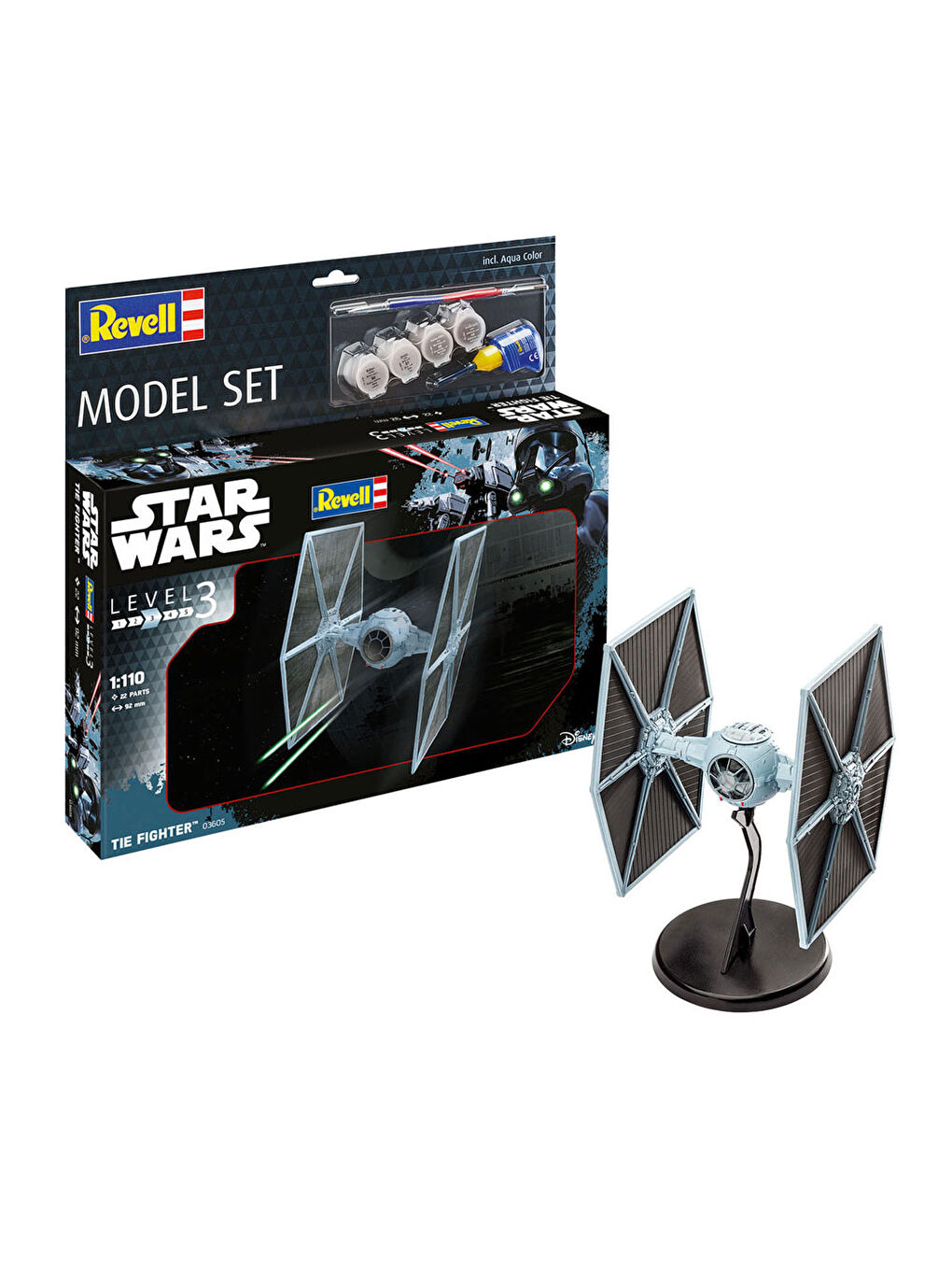 Revell Renksiz Maket 1:110 Model Set Star Wars Tie Fighter 63605