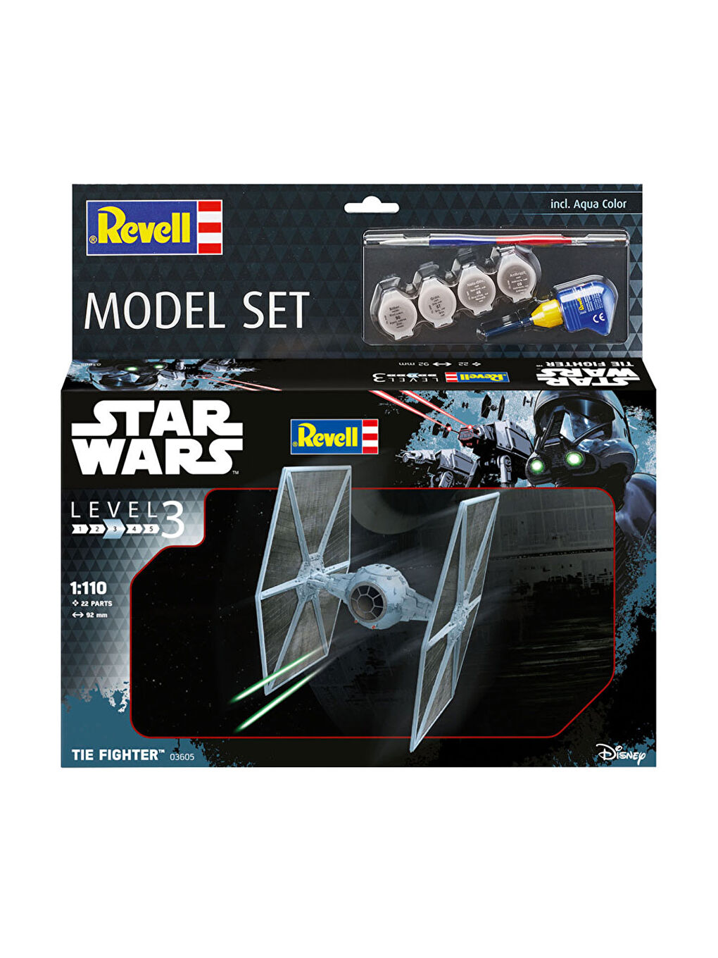 Revell Renksiz Maket 1:110 Model Set Star Wars Tie Fighter 63605 - 1