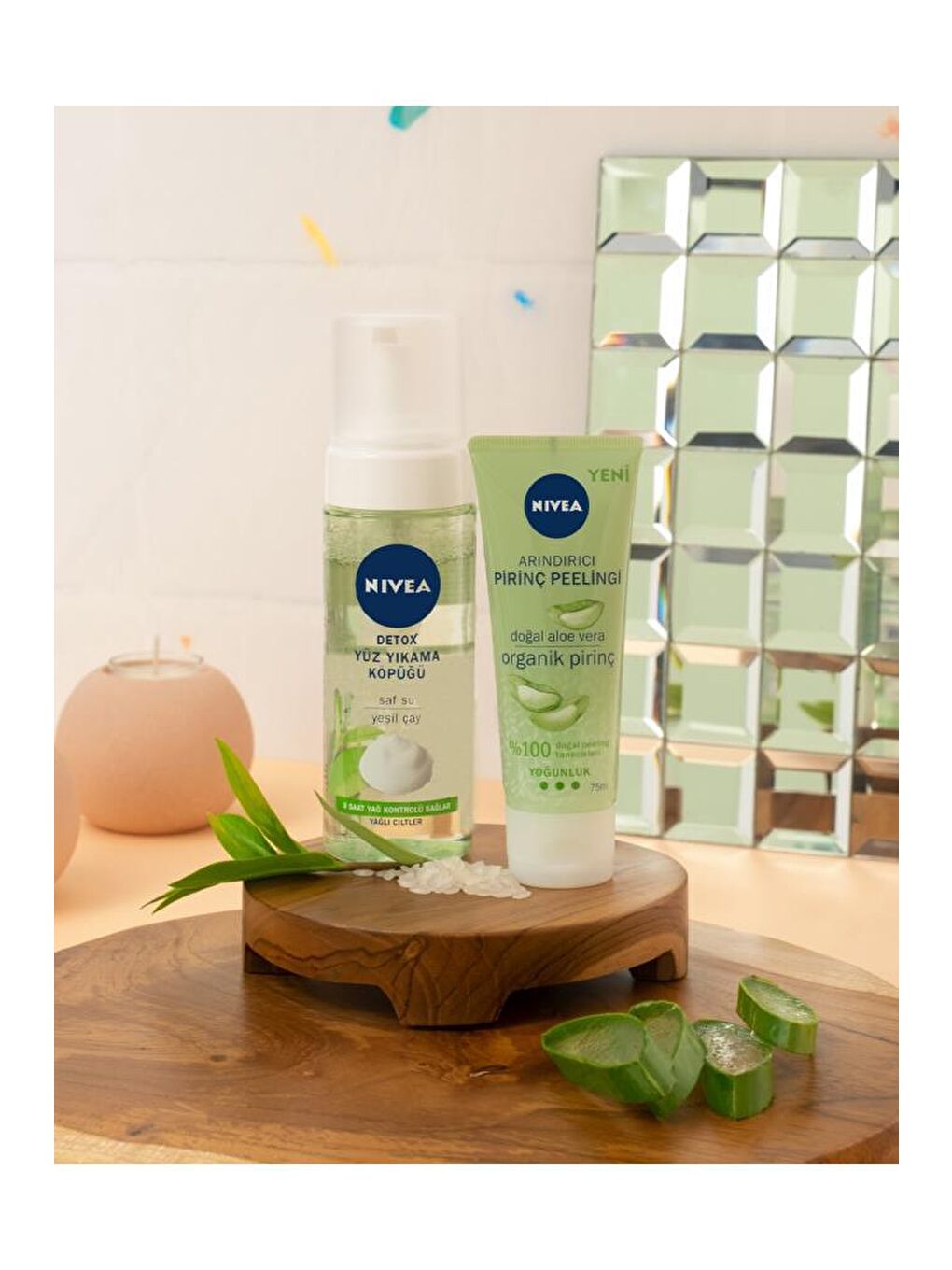 NIVEA Şeffaf Arındırıcı Organik Pirinç Peeling 75 ml, Karma Ciltler, Aloe Vera Ile Yüz Temizleyici - 4