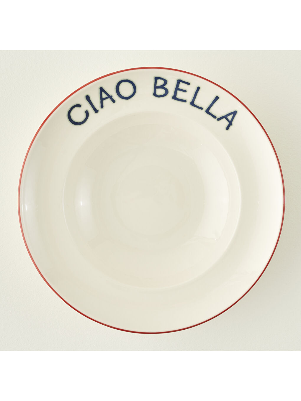 Line Porselen Makarna Tabağı Kırmızı (28 cm)