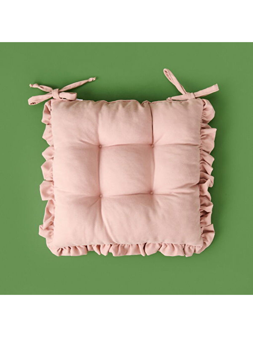 Pembe Soft Maia Sandalye Minderi - Gülkurusu - 40x40 cm