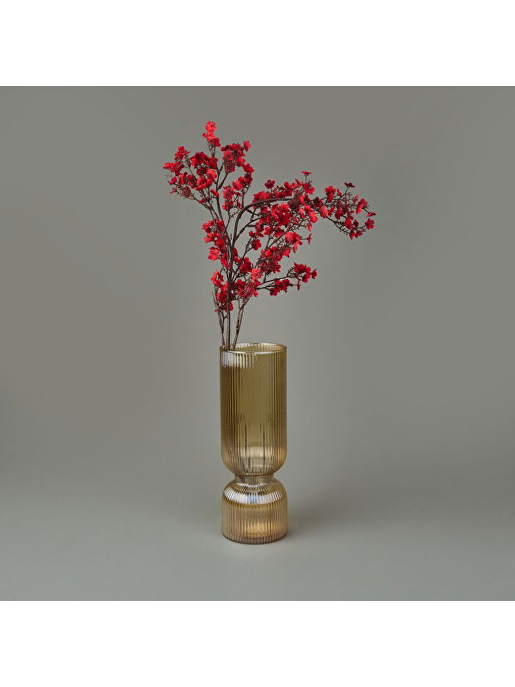 Sarı Deco Miranda Vazo - Bal - 28 cm-2