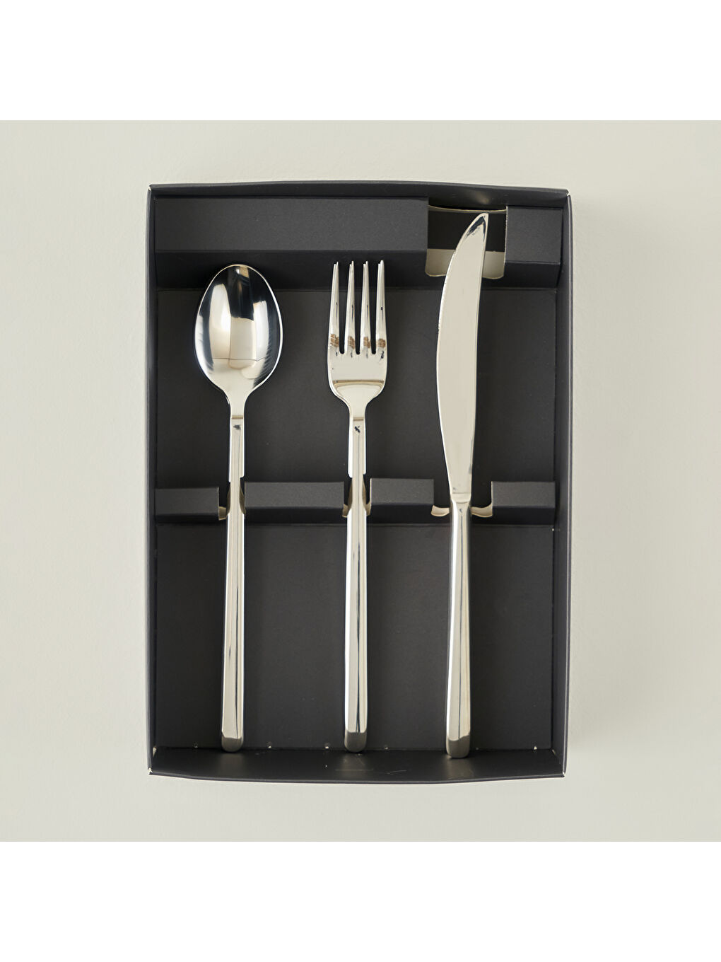Gri Milano 18 Parça Tatlı Çatal Kaşık Bıçak Seti Silver-2