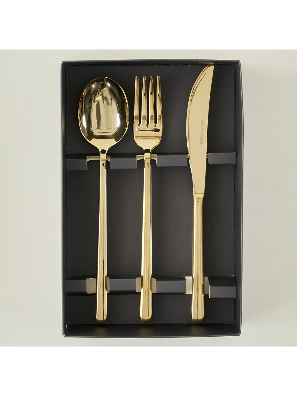 Sarı Milano 18 Parça Yemek Çatal Kaşık Bıçak Seti Gold-2